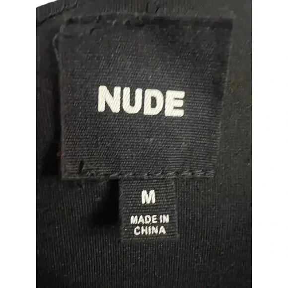 NUDE apparel black dress bodycon with corseted front medium - Picture 9 of 9